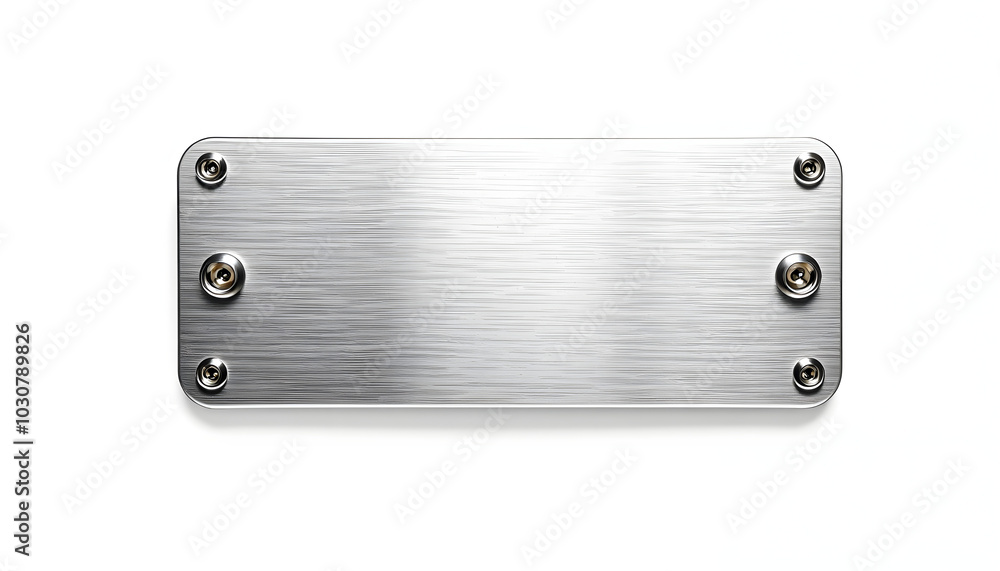 Metal office plate mockup isolated with white highlights, png Metal office plate mockup isolated with white highlights, png