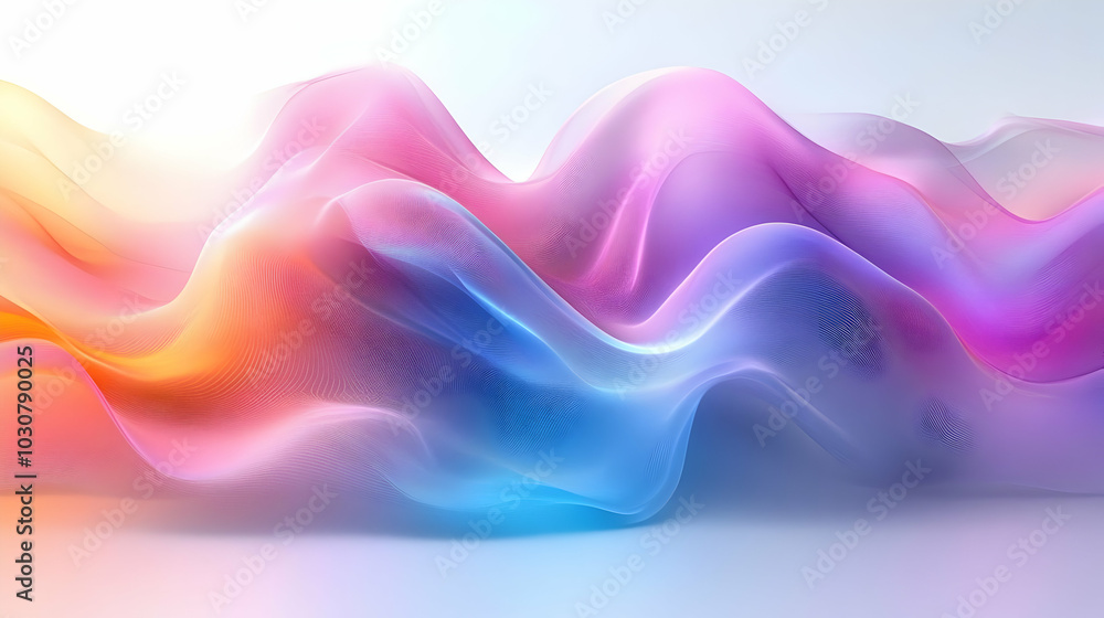 Soft, flowing waves of pastel colors create a dreamy visual effect. Soft, flowing waves of pastel colors create a dreamy visual effect.