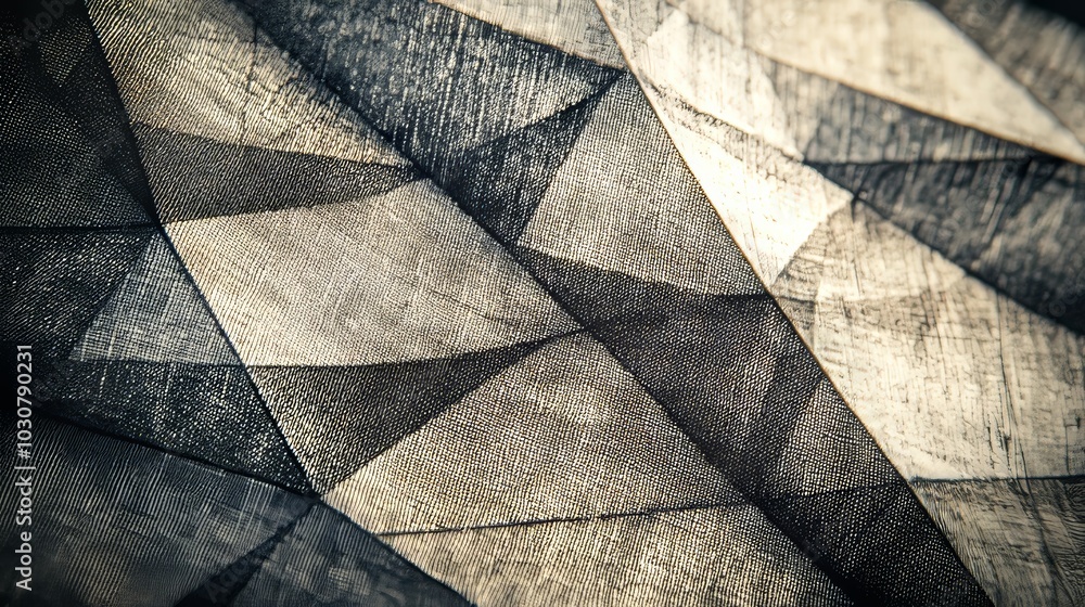 Abstract Geometric Texture with Dynamic Layered Patterns in Monochrome Tones Abstract Geometric Texture with Dynamic Layered Patterns in Monochrome Tones