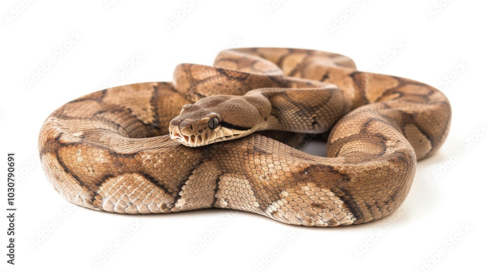 Obraz premium Close-up of a Python Snake with Intricate Scales