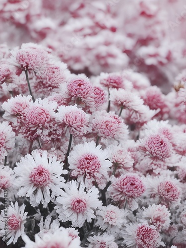 A dreamy close-up of fluffy pink flowers in bloom, evoking softness and tranquility, perfect for floral decor.