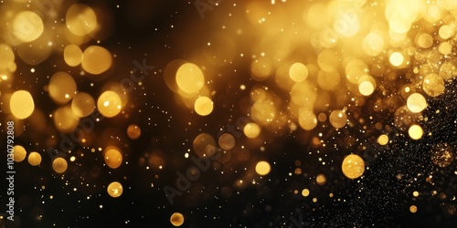 Gold bokeh astronomy lighting outdoors.