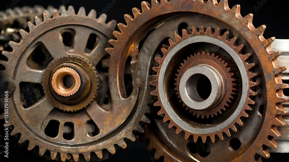 Joints made of rusty gears and metal, symbolizing the stiffness, pain, and immobility caused by arthritis. Joints made of rusty gears and metal, symbolizing the stiffness, pain, and immobility caused by arthritis.
