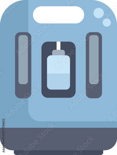 Medical device delivering saline solution to patient through iv drip