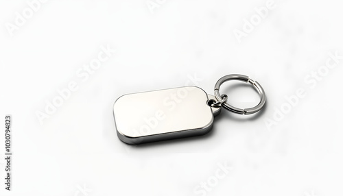 Keychain mockup to display design Key chain isolated with white highlights, png