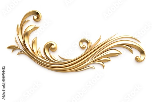 Gold pattern white background decoration.