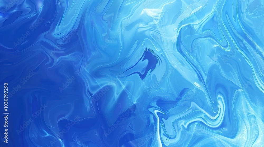 Obraz premium Modern Abstract Blue Background with Swirling Galaxy Patterns, Ideal for Tech or Science-Themed Imagery