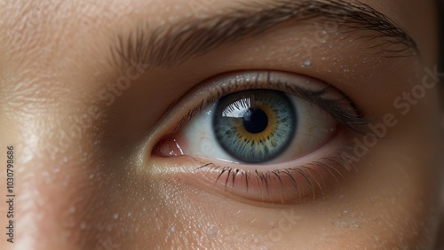 Human eyes made of frosted glass, representing the clouded and blurry vision caused by cataracts. 