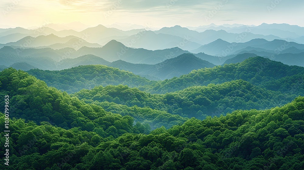 Fototapeta premium Transformation from lush forests to barren land due to global warming. Aerial view of climate change effects. Environmental crisis, pollution, and risk with no people present. High resolution