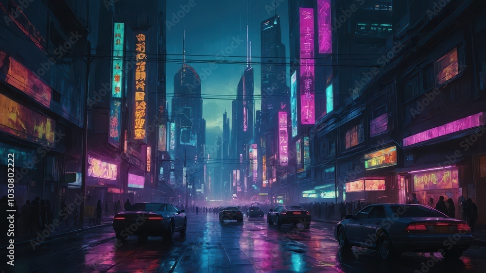 Fototapeta premium lights in the city