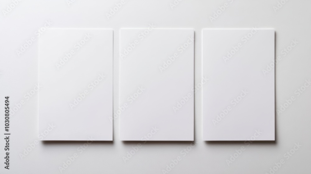 Blank White Cards Mockup for Branding and Design Blank White Cards Mockup for Branding and Design