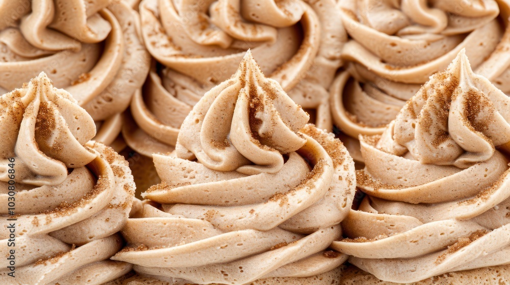 Close-up of Whipped Cream with Brown Sugar Topping Close-up of Whipped Cream with Brown Sugar Topping