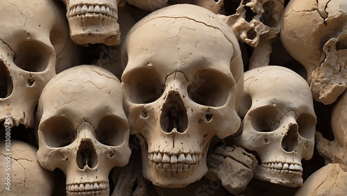 Human bones made of eroded, weathered rock, symbolizing the bone weakening and fragility caused by osteoporosis.
 photo