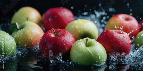 Apples in water