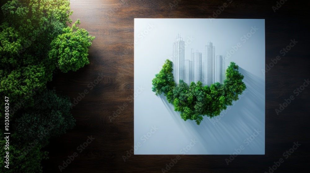 Fototapeta premium A team of architects presenting their design plans for a new building, demonstrating the realization of an idea.