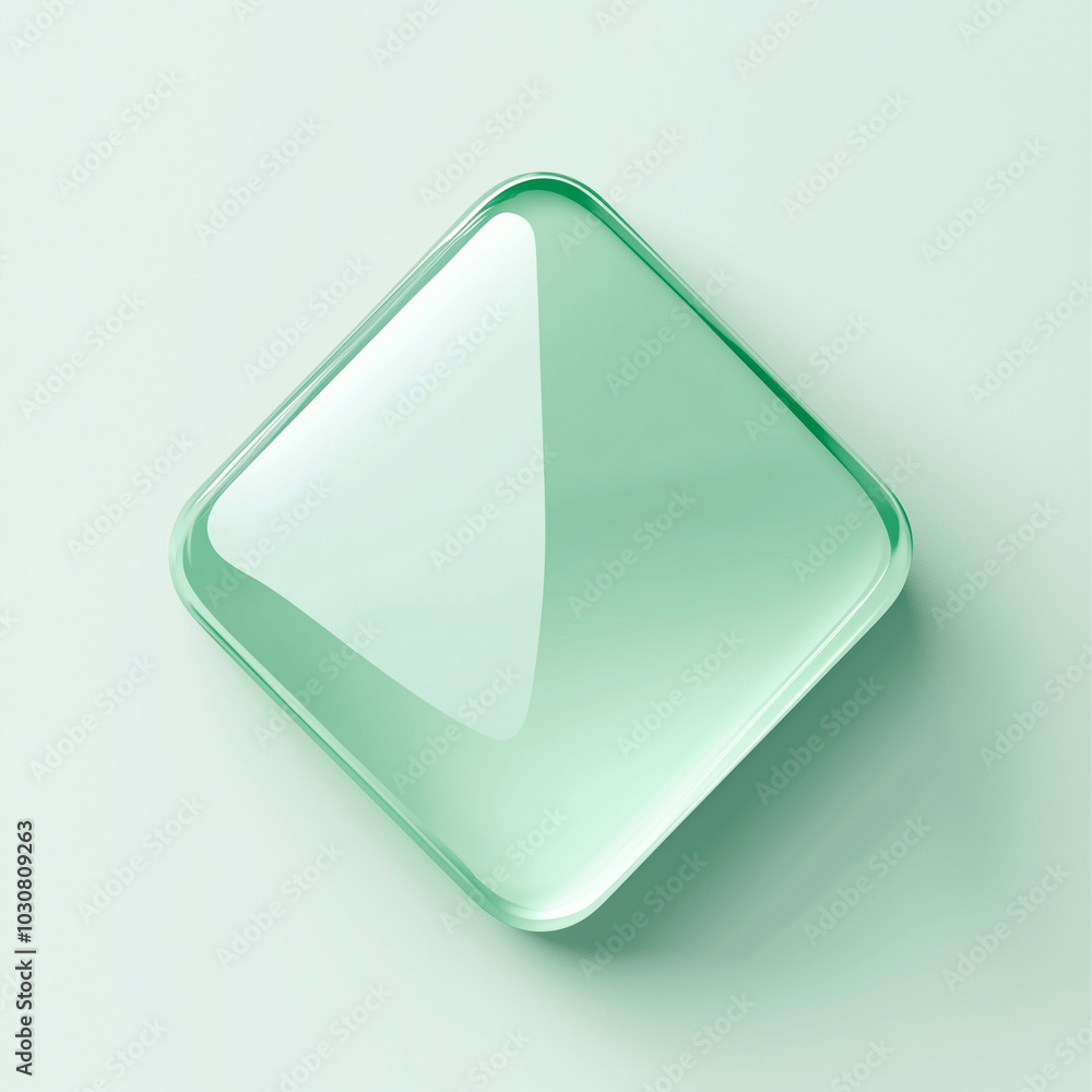 diamond 3D mint color on a white background diamond 3D mint color on a white background