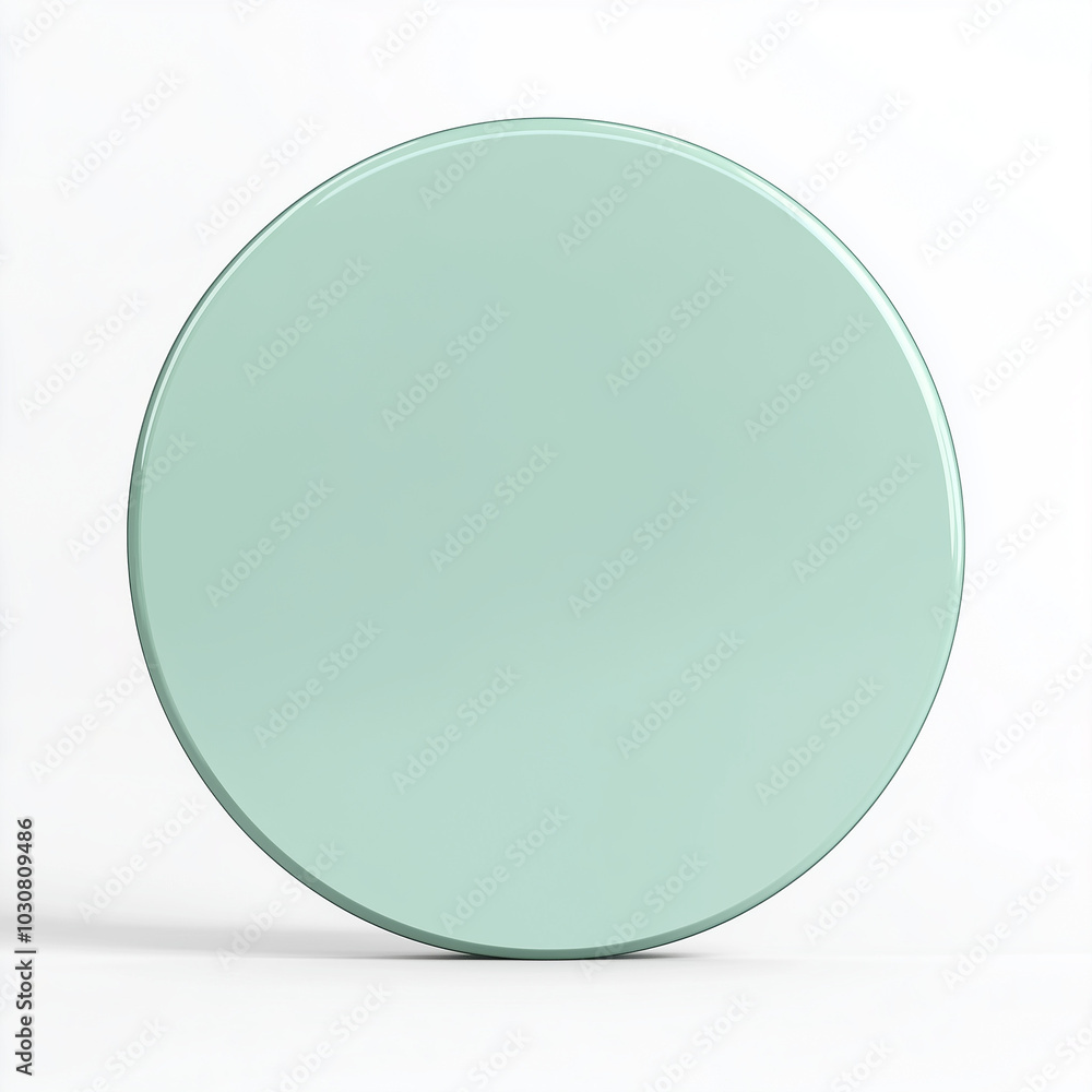 3D mint-colored circle on a white background 3D mint-colored circle on a white background