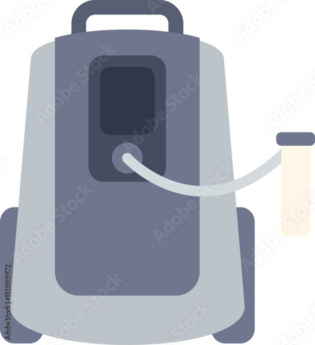 Portable oxygen concentrator, a medical device used for delivering oxygen to individuals with respiratory conditions, ensuring supplemental oxygen supply