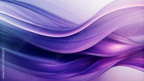 Elegant flowing waves in purple gradient for modern backgrounds and graphic design copy space