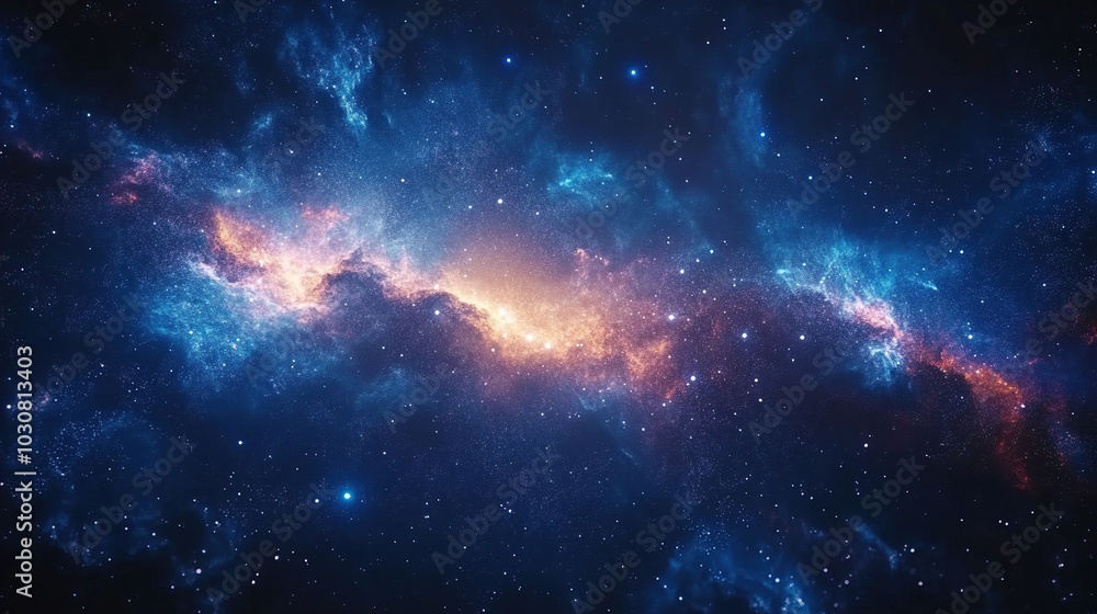 Cosmic Nebula in a Starry Night Cosmic Nebula in a Starry Night