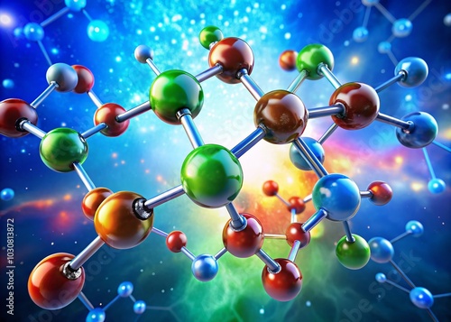 3D Structure of O2 Molecule Illustration for Scientific and Educational Purposes in Chemistry and Molecular Biology photo