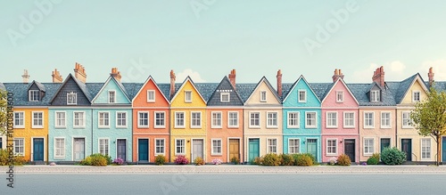 Row of Colorful Houses