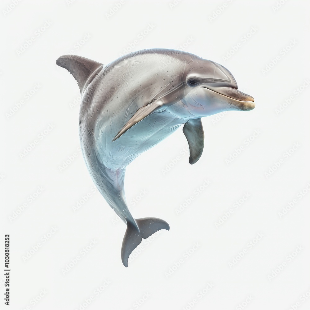 Obraz premium A dolphin is flying in the air