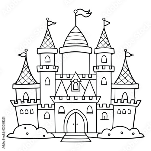 princess castle vector illustration
