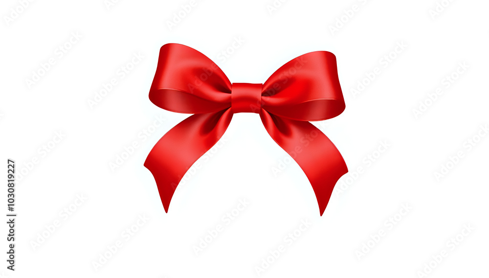 Red Ribbon Bow: Available as PNG on White Background Red Ribbon Bow: Available as PNG on White Background