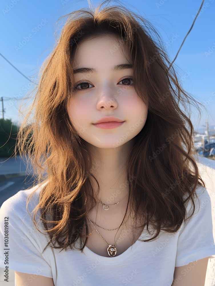 日本人女性のヘアモデル
