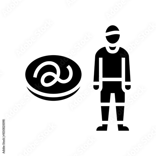 kid boy helminth worm glyph icon vector. kid boy helminth worm sign. isolated symbol illustration