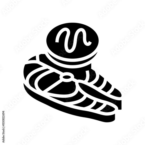 helminth fish parasite glyph icon vector. helminth fish parasite sign. isolated symbol illustration