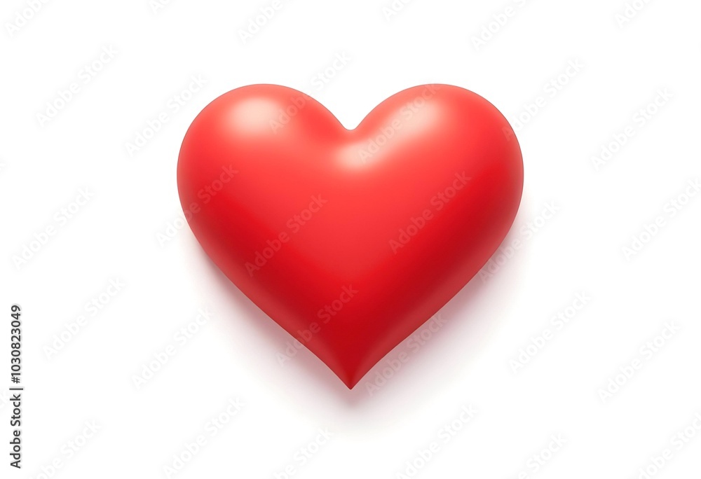 Shiny Red Heart Love Symbol Illustration Shiny Red Heart Love Symbol Illustration