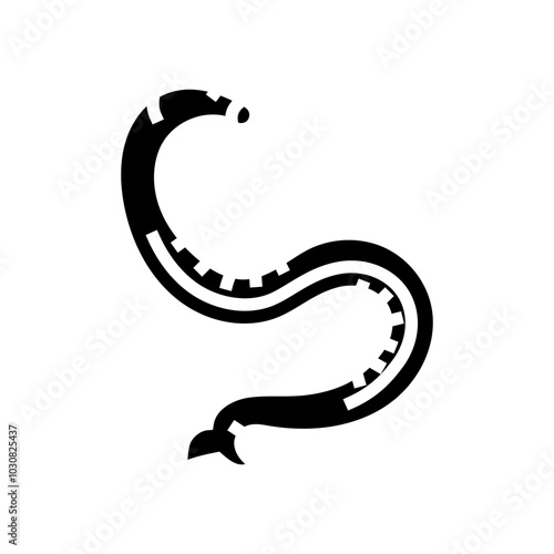hookworm parasite glyph icon vector. hookworm parasite sign. isolated symbol illustration