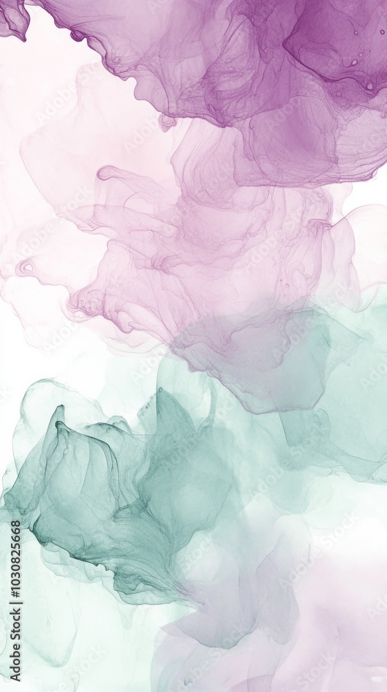 Fototapeta premium Ethereal Abstract Background in Purple and Green