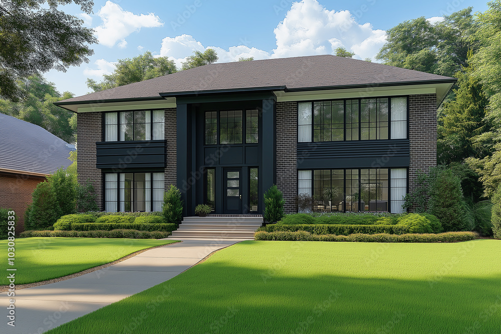 luxury real estate house with modern architecture luxury real estate house with modern architecture