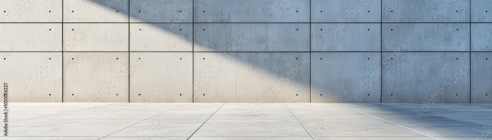 Modern concrete wall with subtle shadows and smooth flooring, white isolated background. Modern concrete wall with subtle shadows and smooth flooring, white isolated background.
