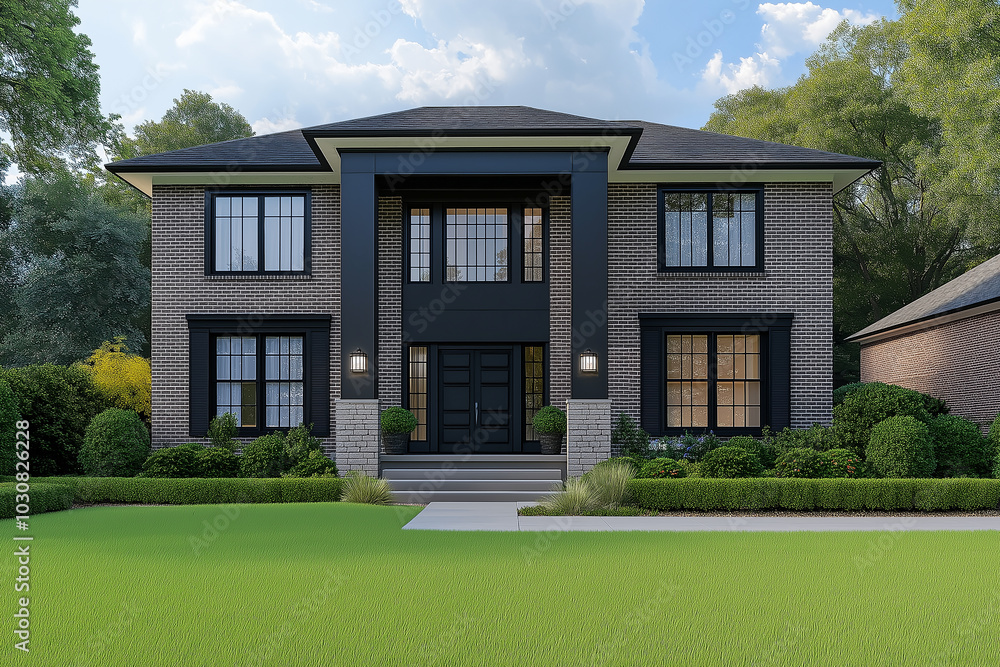 luxury real estate house with modern architecture luxury real estate house with modern architecture