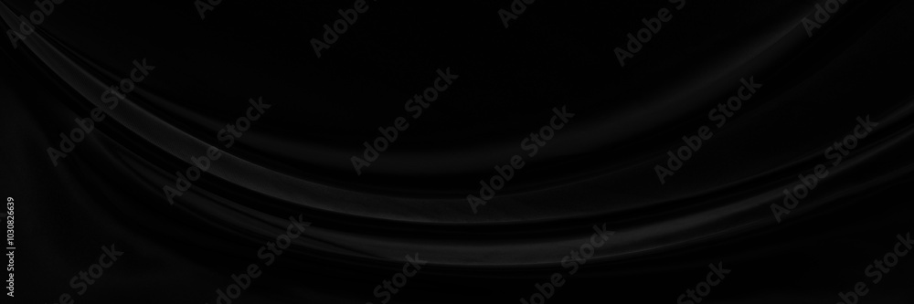 Black gray satin dark fabric texture luxurious shiny that is abstract silk cloth panorama background with patterns soft waves blur beautiful. Black gray satin dark fabric texture luxurious shiny that is abstract silk cloth panorama background with patterns soft waves blur beautiful.