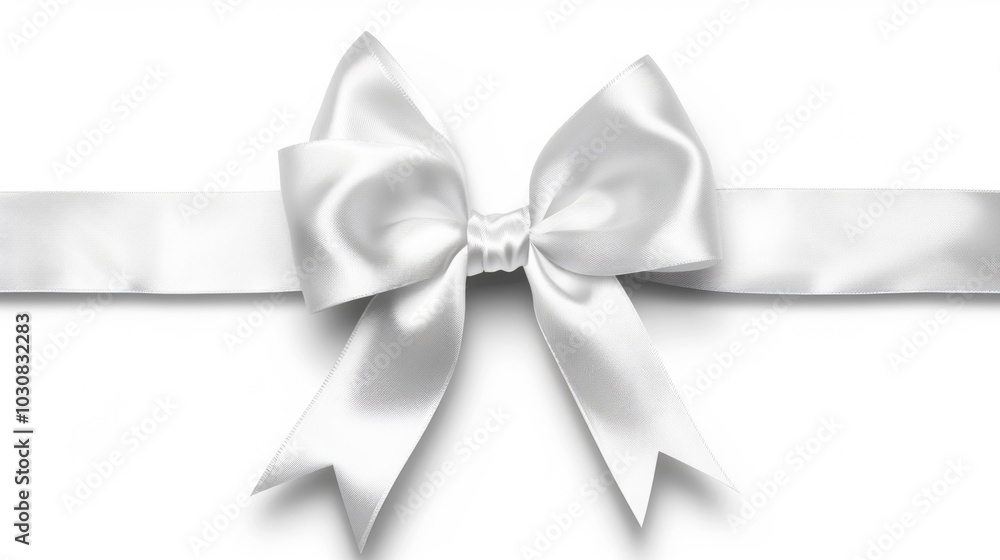 White Ribbon with Bow White Ribbon with Bow