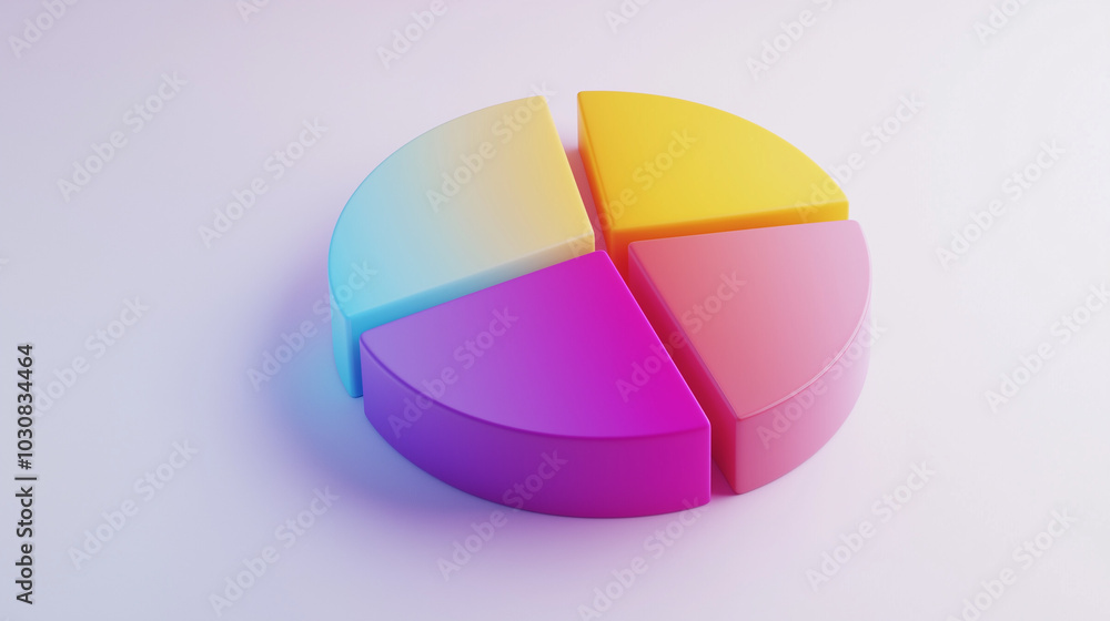 Colorful 3D Pie Chart Rendering