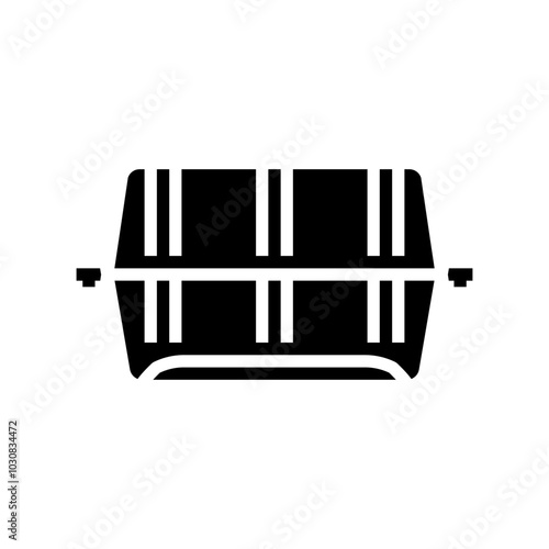 container plastic package glyph icon vector. container plastic package sign. isolated symbol illustration