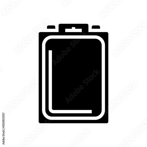 clamshell package plastic package glyph icon vector. clamshell package plastic package sign. isolated symbol illustration