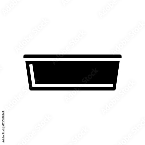 tray plastic package glyph icon vector. tray plastic package sign. isolated symbol illustration