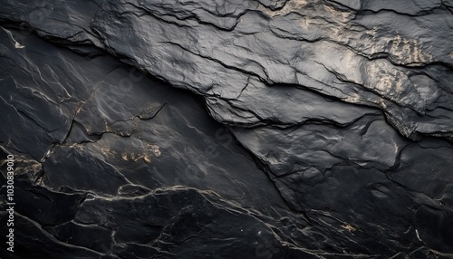 Wallpaper Mural Texture of Slate with Exaggerated Black Finish Torontodigital.ca