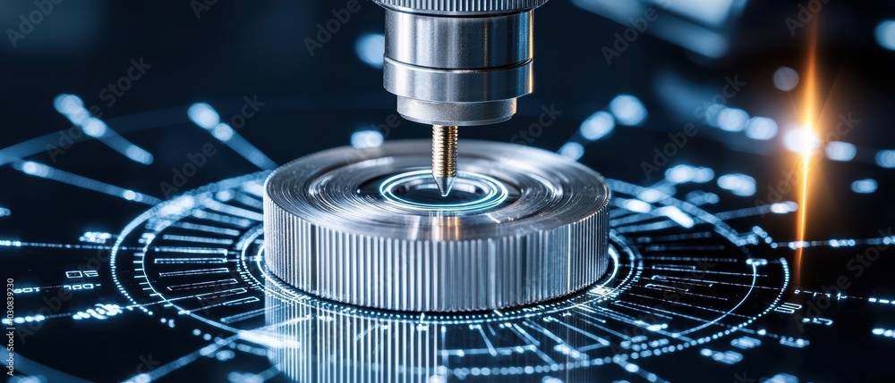 Precision machining process with digital interface and advanced technology. Precision machining process with digital interface and advanced technology.