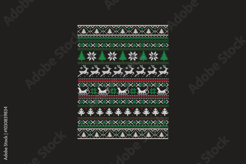Ugly Christmas t-shirt sweater Pattern design