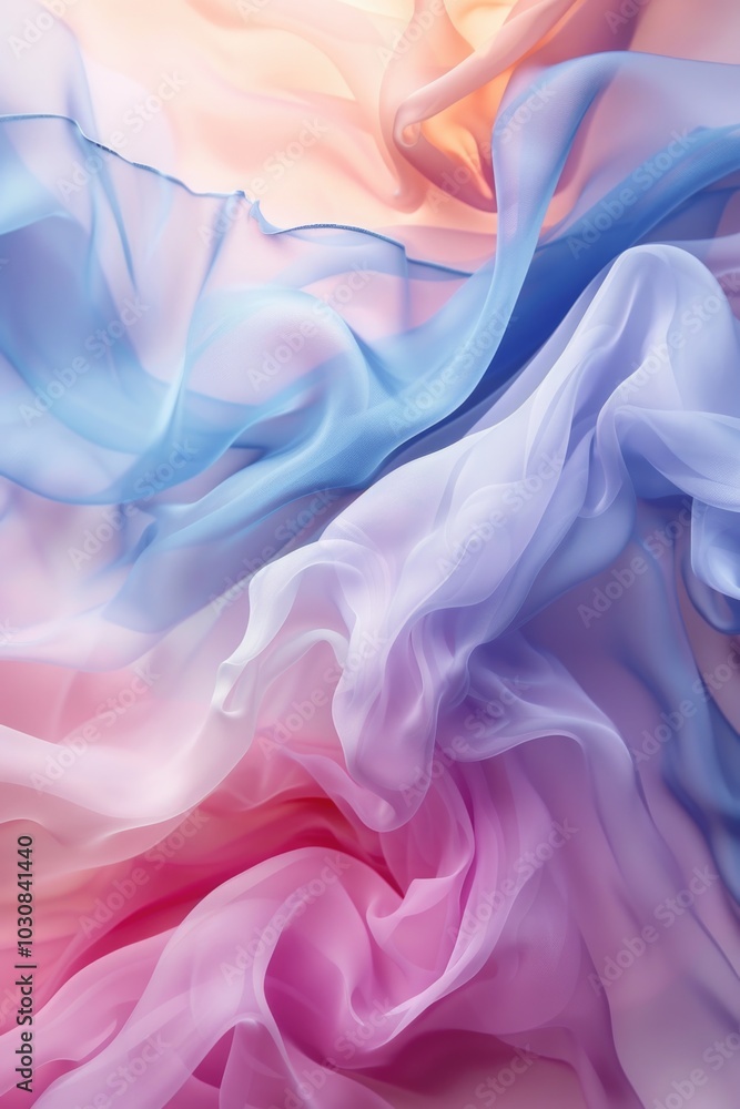 Obraz premium Pink and Blue Fabric Close-Up