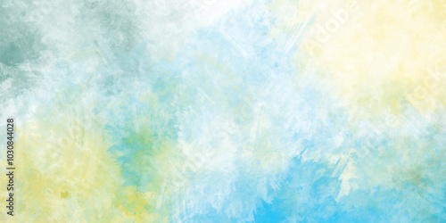 abstract watercolor painting blue sky and beautiful cloudscape for background, Natural sky beautiful blue and white texture background. blue sky with cloud.