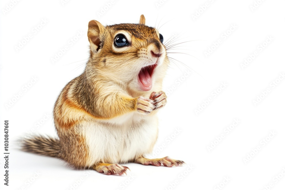 Chipmunk sitting upright Chipmunk sitting upright